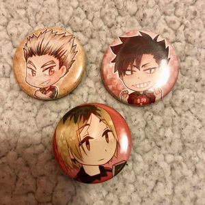Misc Haikyuu Buttons Merch Lot